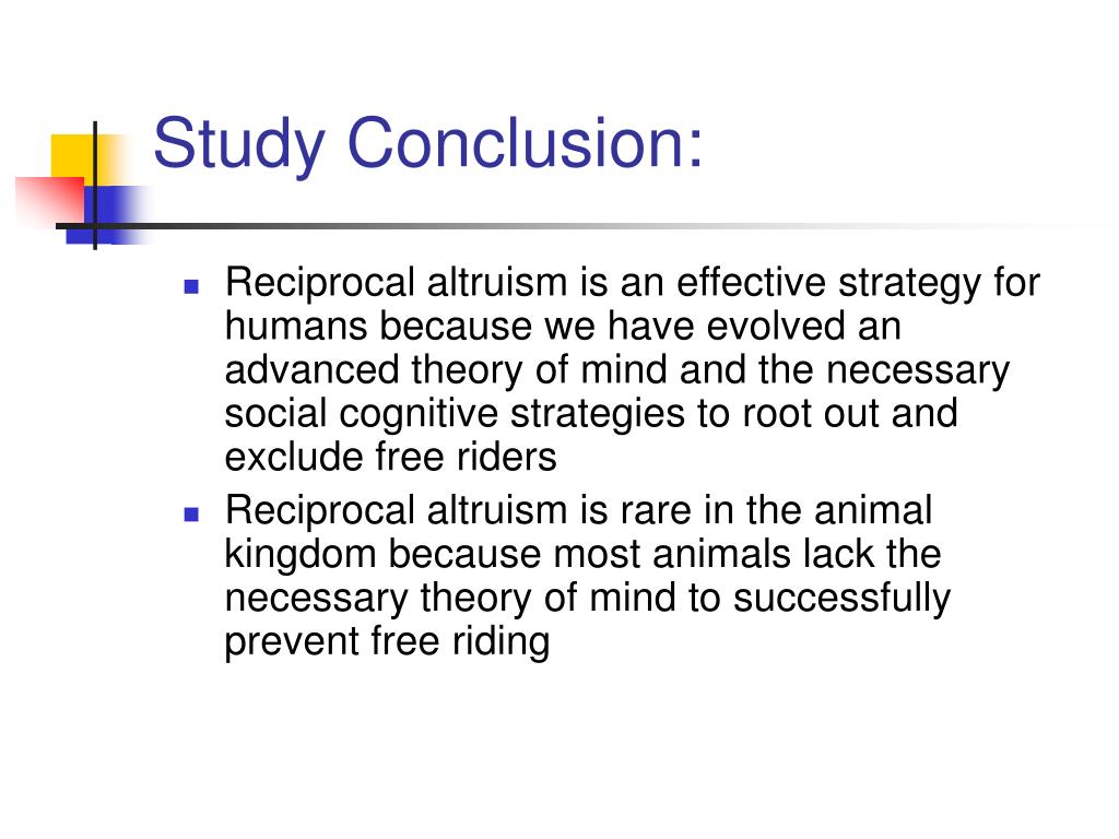 PPT Reciprocal Altruism and Group Behavior PowerPoint Presentation