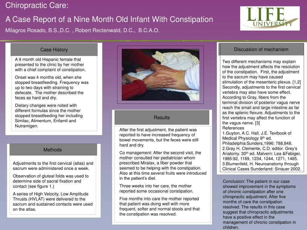 PPT Chiropractic Care A Case Report of a Nine Month Old