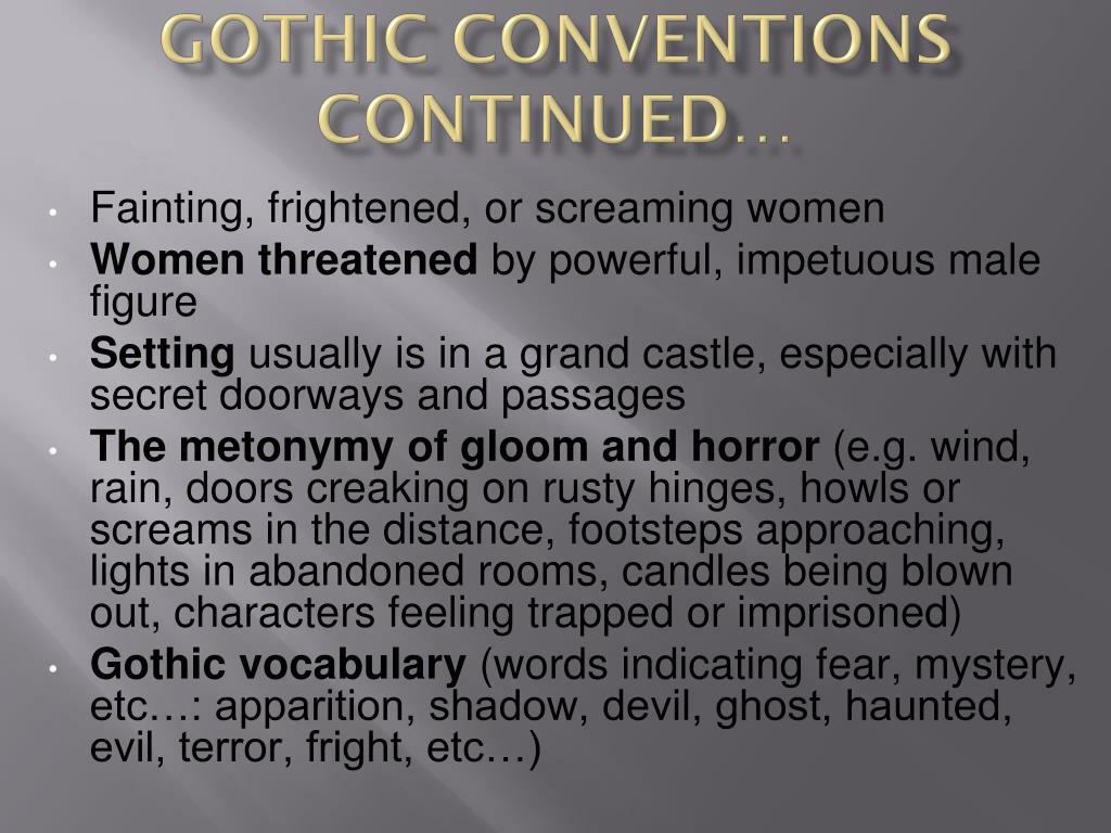 PPT Conventions of Gothic Literature PowerPoint Presentation, free