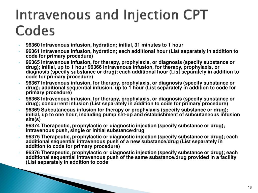 PPT Injection and Infusion Coding Understanding the Basics Impact on