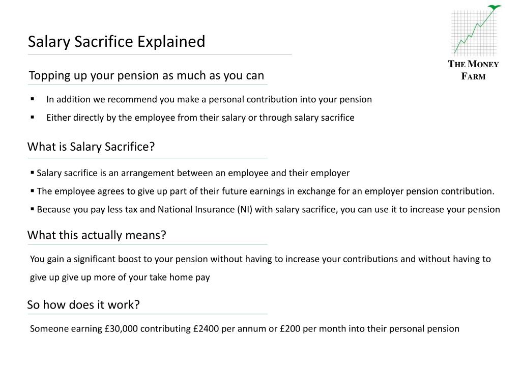 PPT Salary Sacrifice Explained PowerPoint Presentation, free download