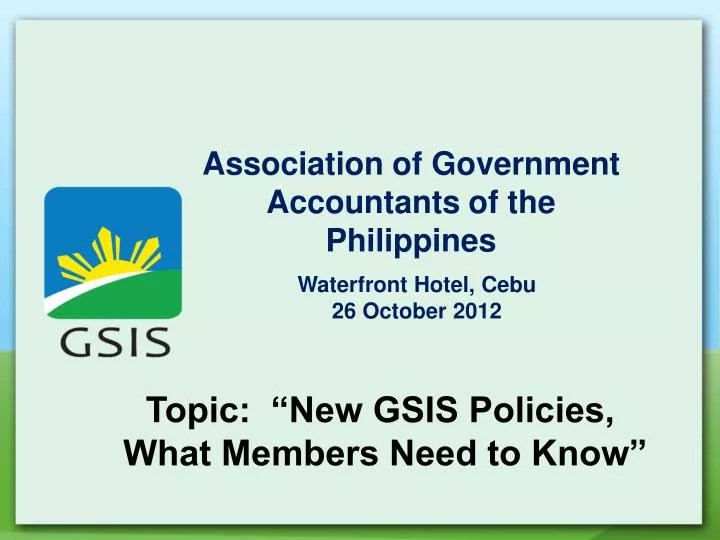 PPT Association of Government Accountants of the Philippines