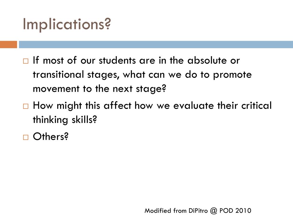 PPT Cogntion & Learning Stages of Intellectual Development