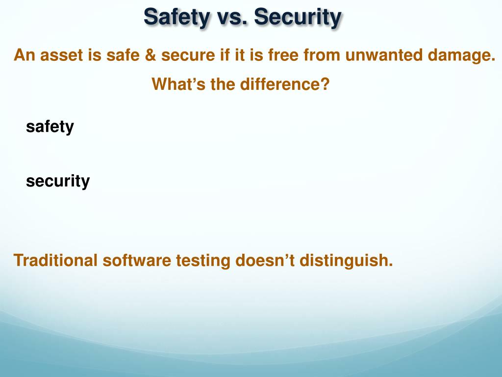 PPT An asset is safe & secure if it is free from unwanted damage