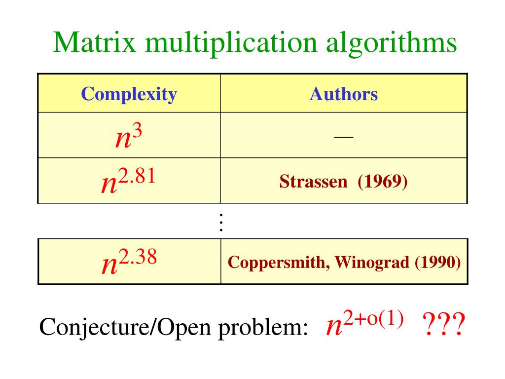 PPT Matrix Multiplication and Graph Algorithms PowerPoint
