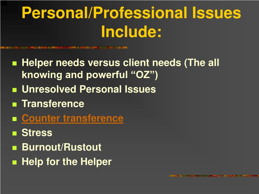 PPT Counselor as Person and Professional PowerPoint Presentation