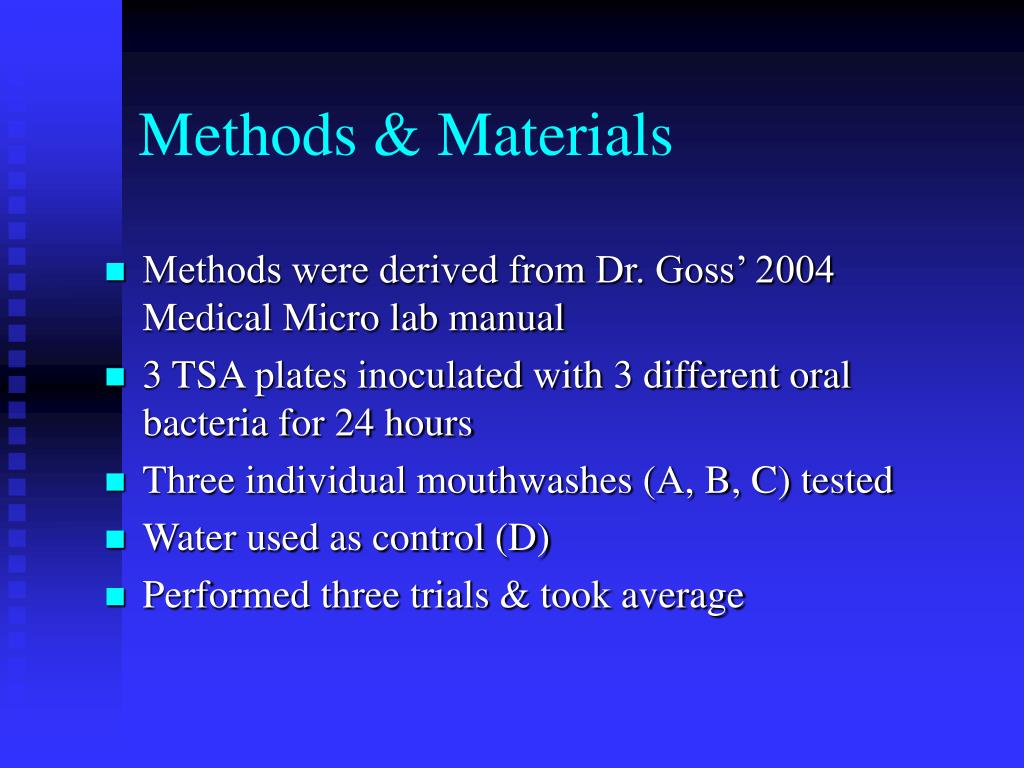 PPT Mouthwash Effectiveness Against Oral Bacteria PowerPoint