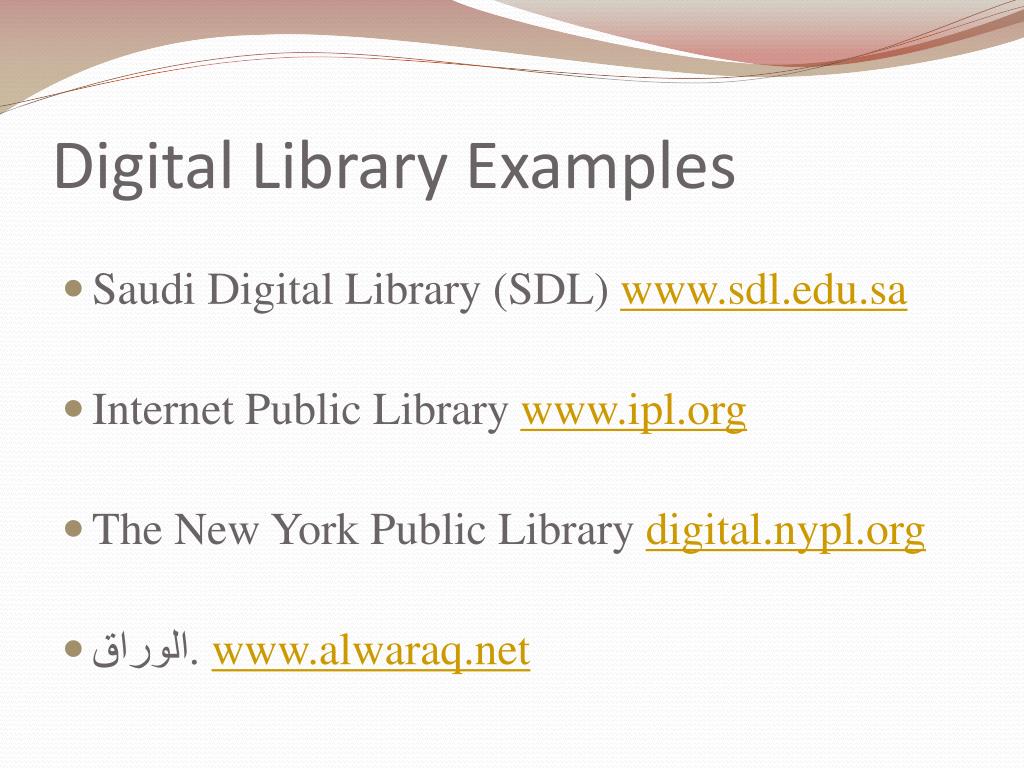 PPT Digital Library PowerPoint Presentation, free download ID3156730
