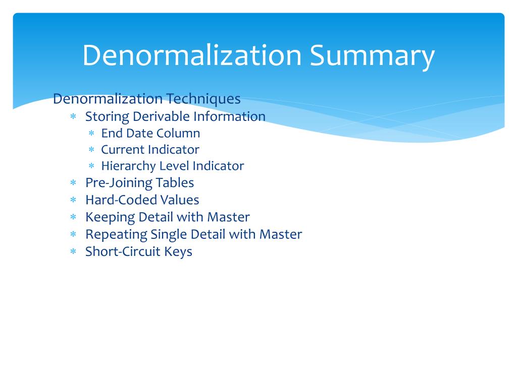 PPT Denormalized Data PowerPoint Presentation, free download ID3157999