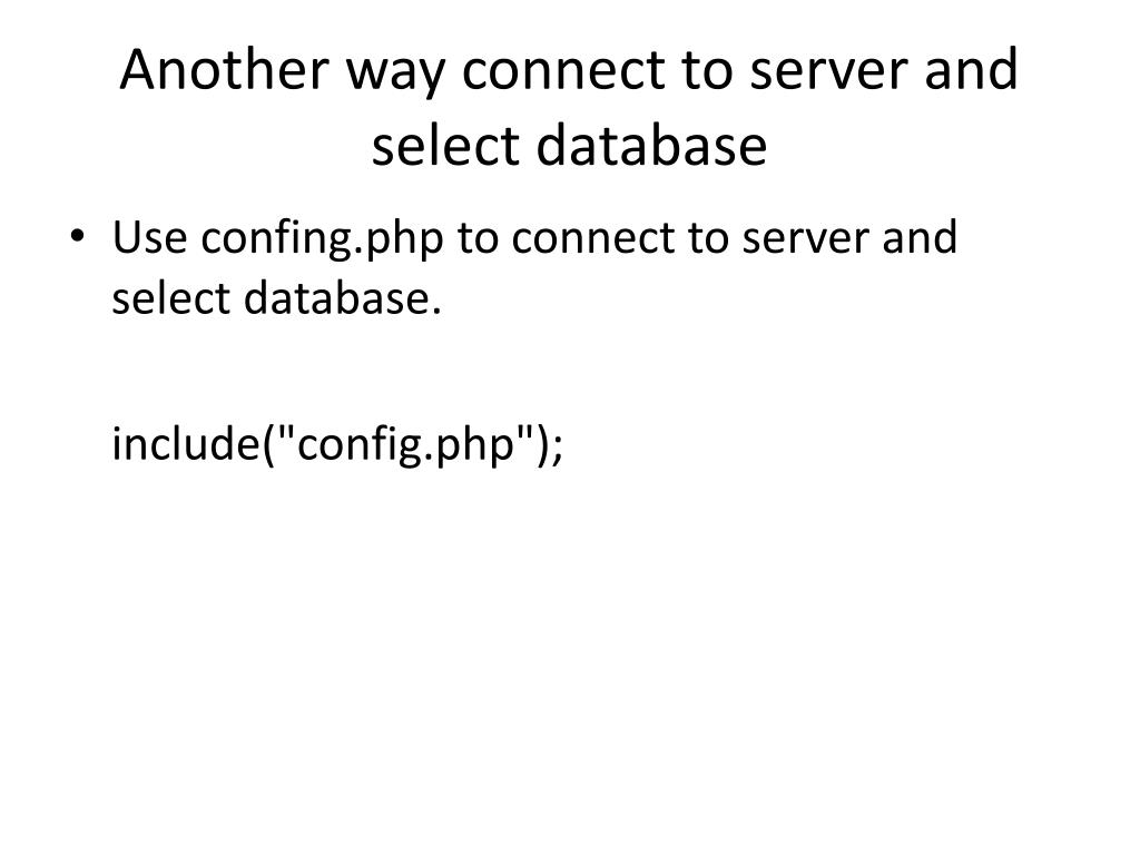 PPT PHP MySQL PowerPoint Presentation, free download ID3158919