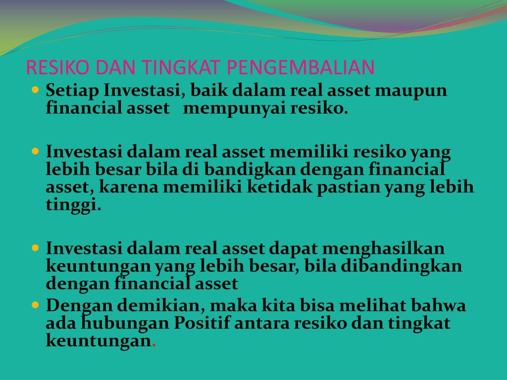 Viral 10+ Pertanyaan Tentang Return Dan Risiko, Terupdate!