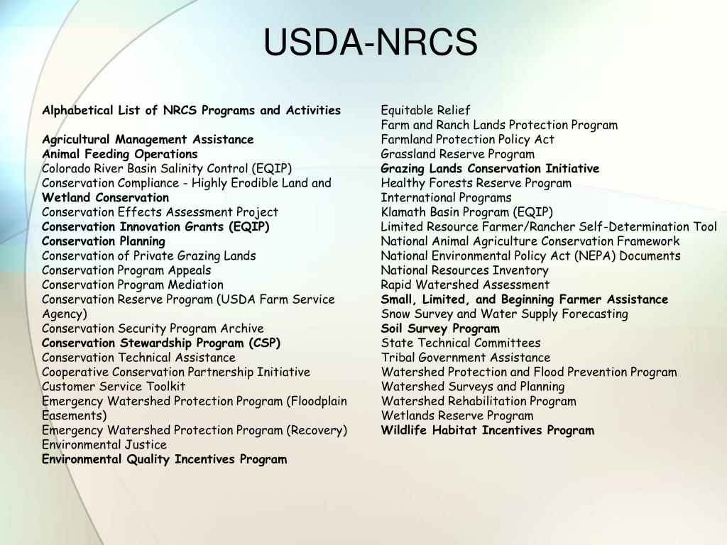 PPT USDANRCS PowerPoint Presentation, free download ID3164493