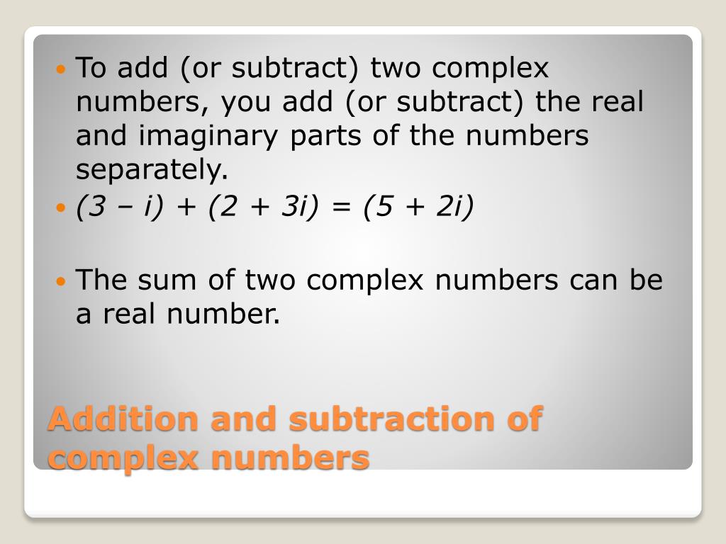 PPT Complex Numbers PowerPoint Presentation, free download ID3164600