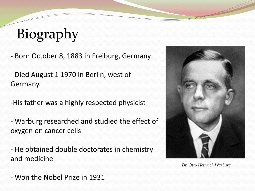 PPT Otto Heinrich Warburg PowerPoint Presentation, free download ID