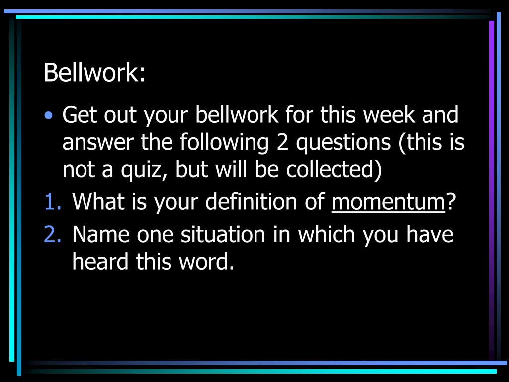 PPT Bellwork PowerPoint Presentation, free download ID3174773