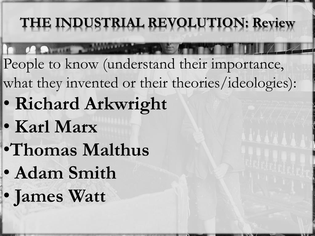PPT THE INDUSTRIAL REVOLUTION Test Review PowerPoint Presentation
