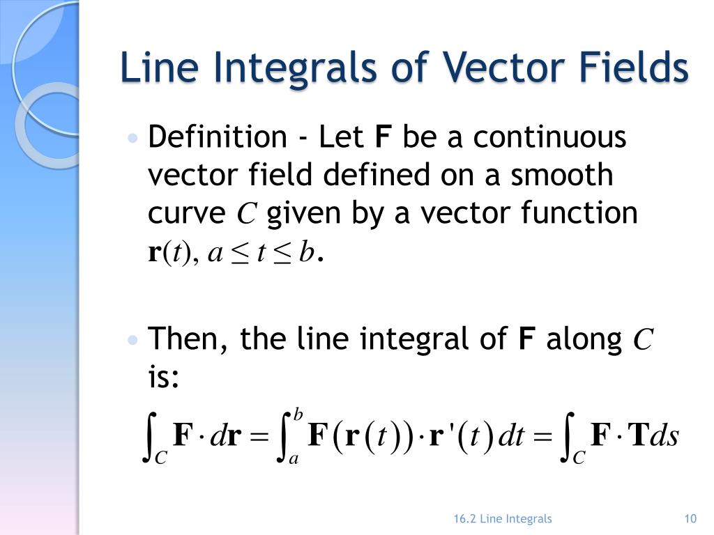 Line Integral Of Vector Field