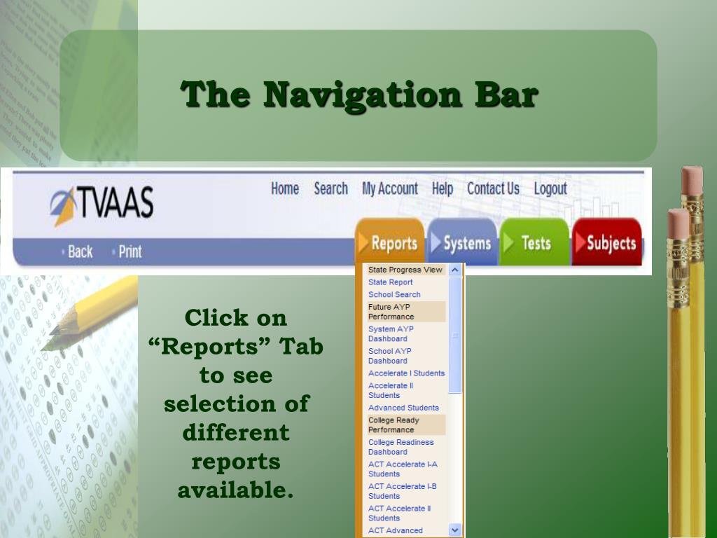 PPT TVAAS Tennessee ValueAdded Assessment System PowerPoint