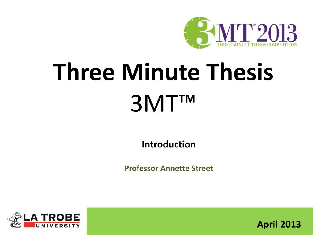 PPT Three Minute Thesis 3MT™ PowerPoint Presentation, free download