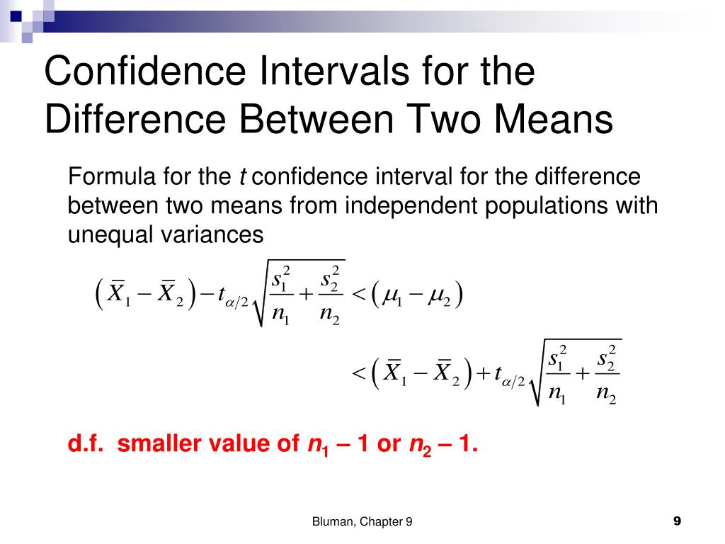 PPT 9.2 Testing the Difference Between Two Means Using the t Test