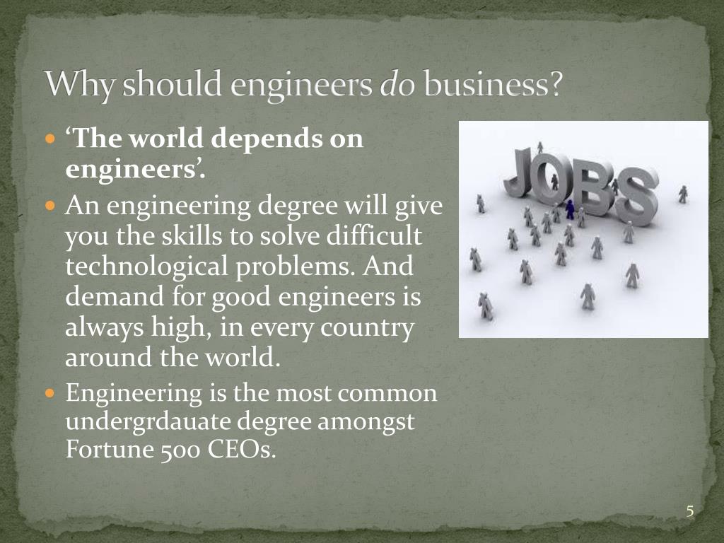 PPT Engineers in Business World PowerPoint Presentation, free