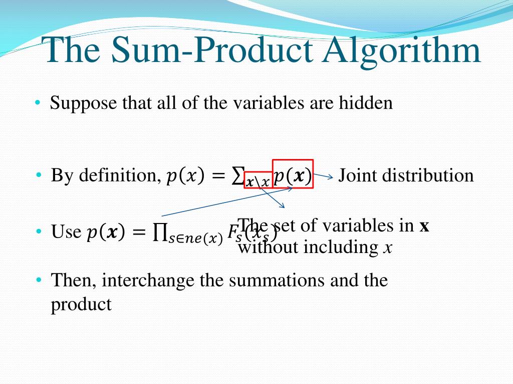 PPT The SumProduct Algorithm PowerPoint Presentation, free download