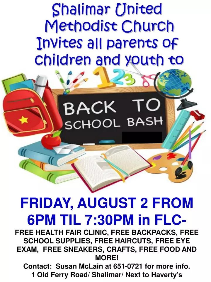 PPT Shalimar United Methodist Church Invites all parents of children