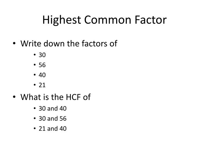 PPT LCM and HCF PowerPoint Presentation ID3193611