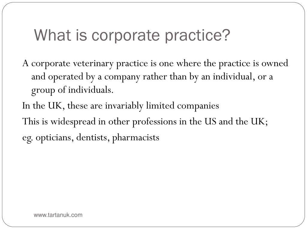 PPT Corporate veterinary practice in the UK, the Netherlands and