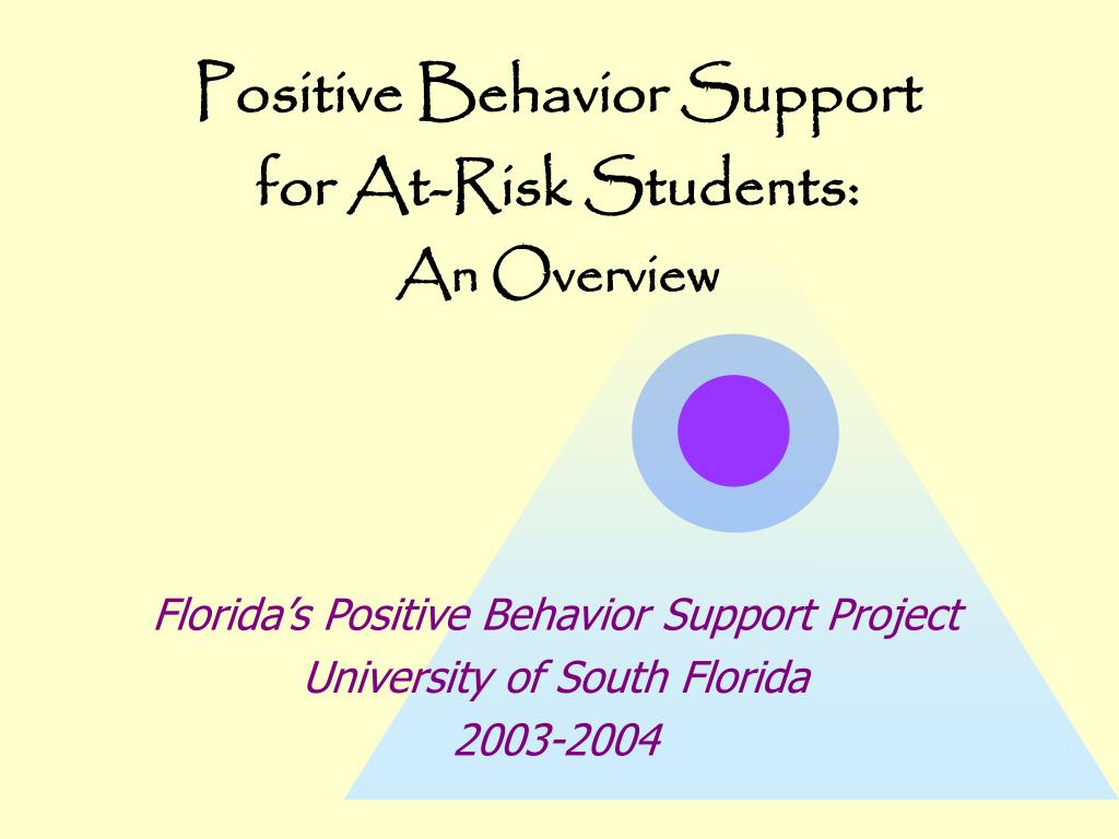 PPT Positive Behavior Support for AtRisk Students An Overview