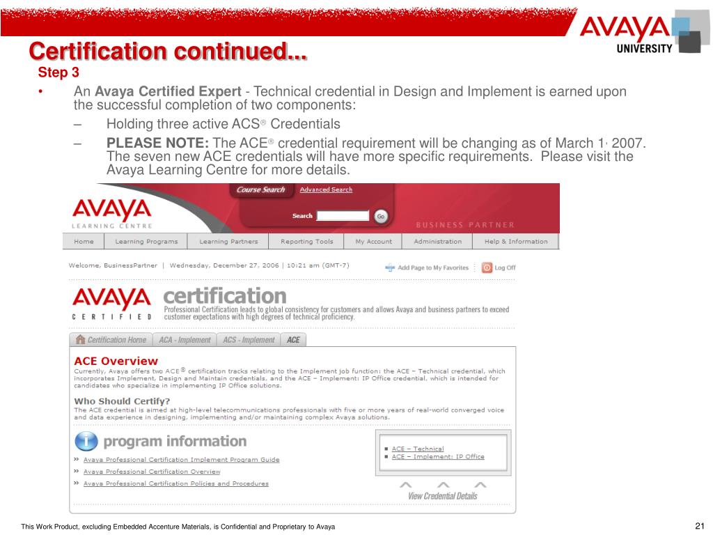 PPT Avaya Learning Centre Tour for Avaya BusinessPartners January