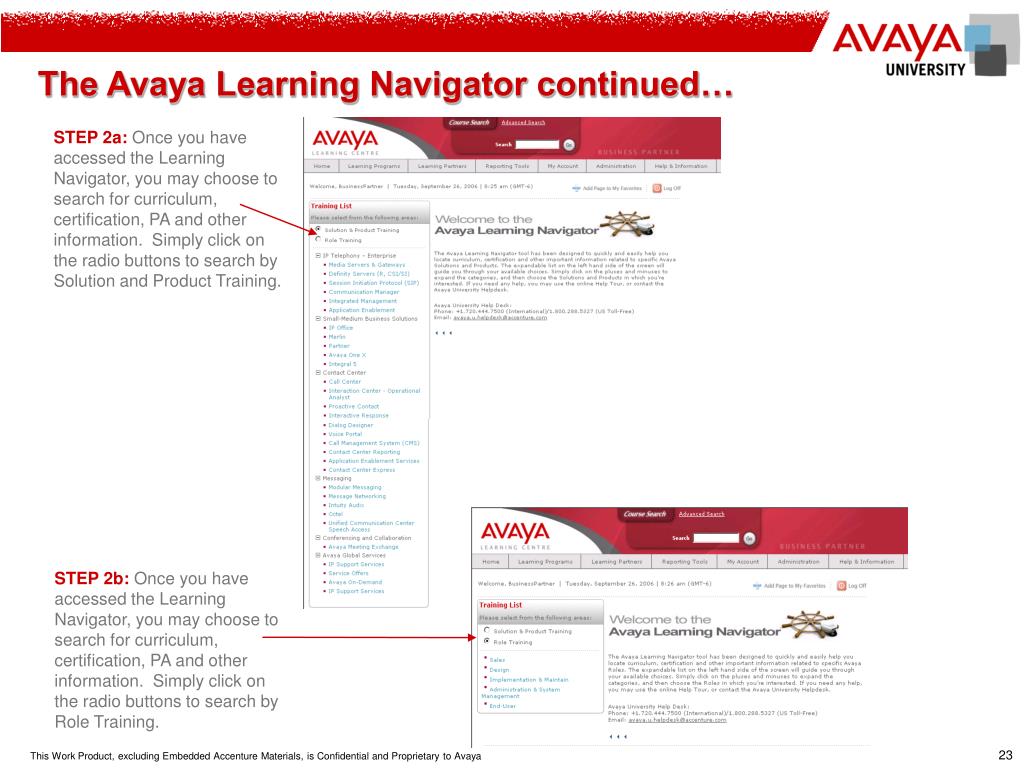 PPT Avaya Learning Centre Tour for Avaya BusinessPartners January