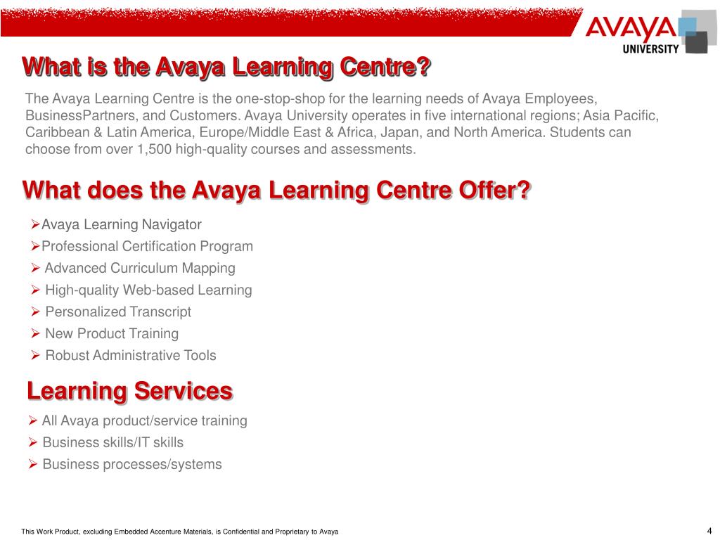 PPT Avaya Learning Centre Tour for Avaya BusinessPartners January