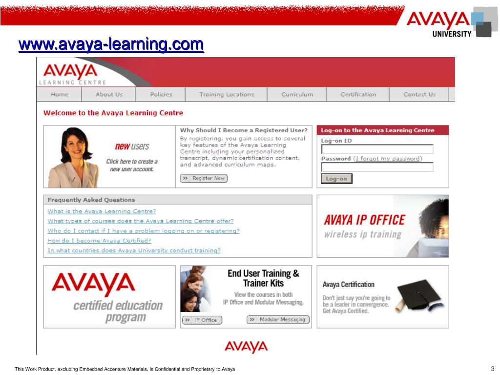 PPT Avaya Learning Centre Tour for Avaya BusinessPartners January