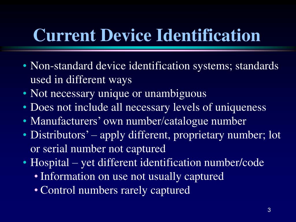 PPT Unique Device Identification PowerPoint Presentation, free