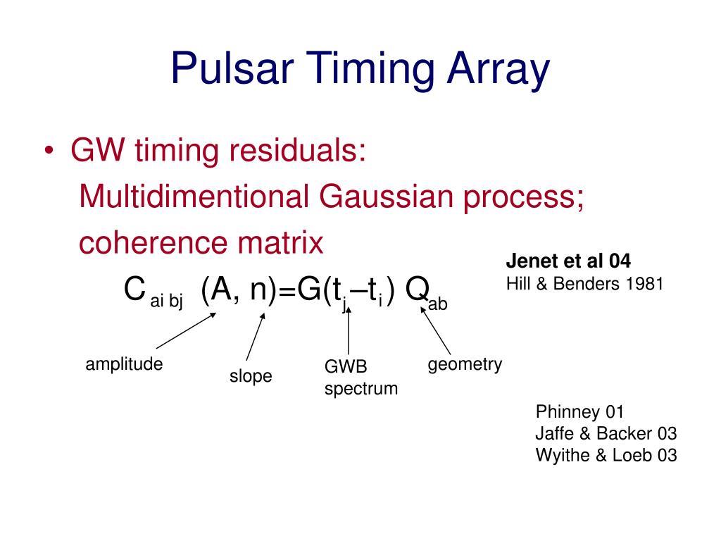 PPT Bayesian analysis for Pulsar Timing Arrays PowerPoint
