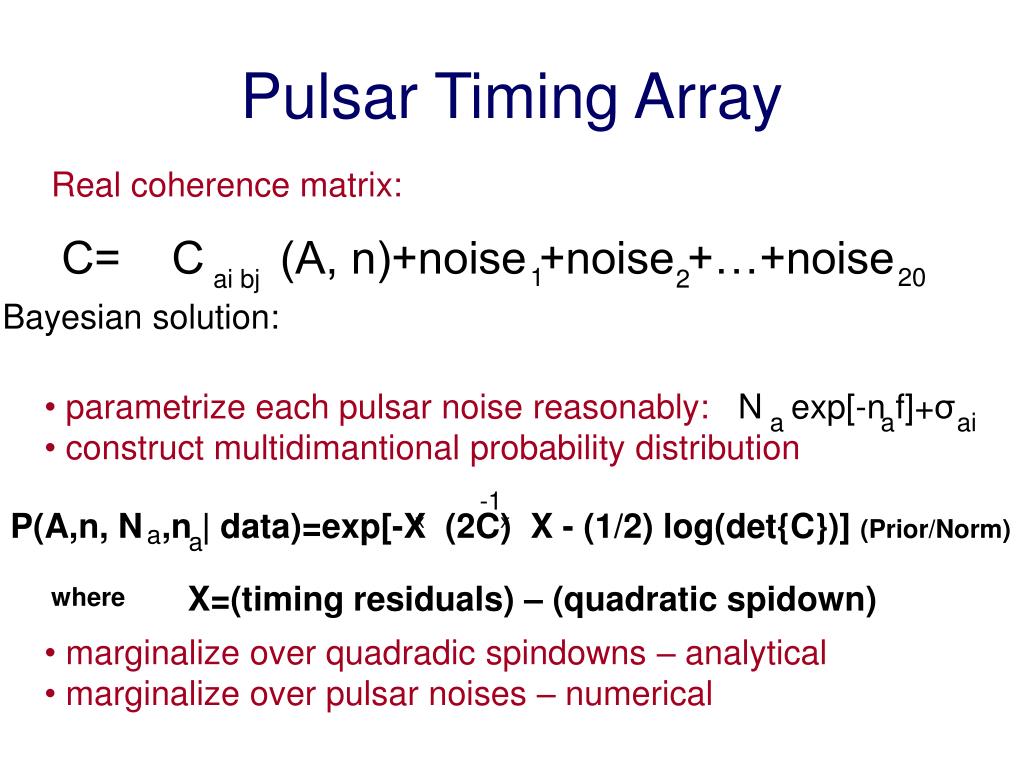 PPT Bayesian analysis for Pulsar Timing Arrays PowerPoint