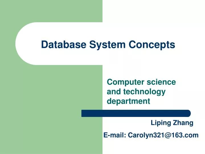 PPT Database System Concepts PowerPoint Presentation, free download
