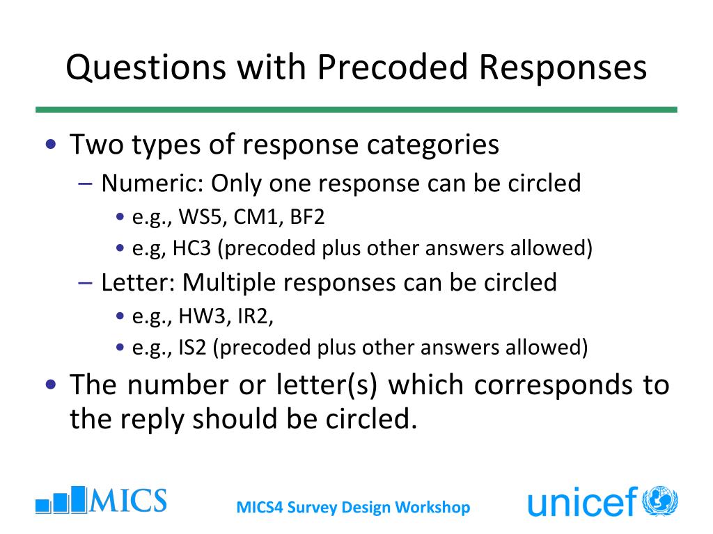 PPT Multiple Indicator Cluster Surveys Survey Design