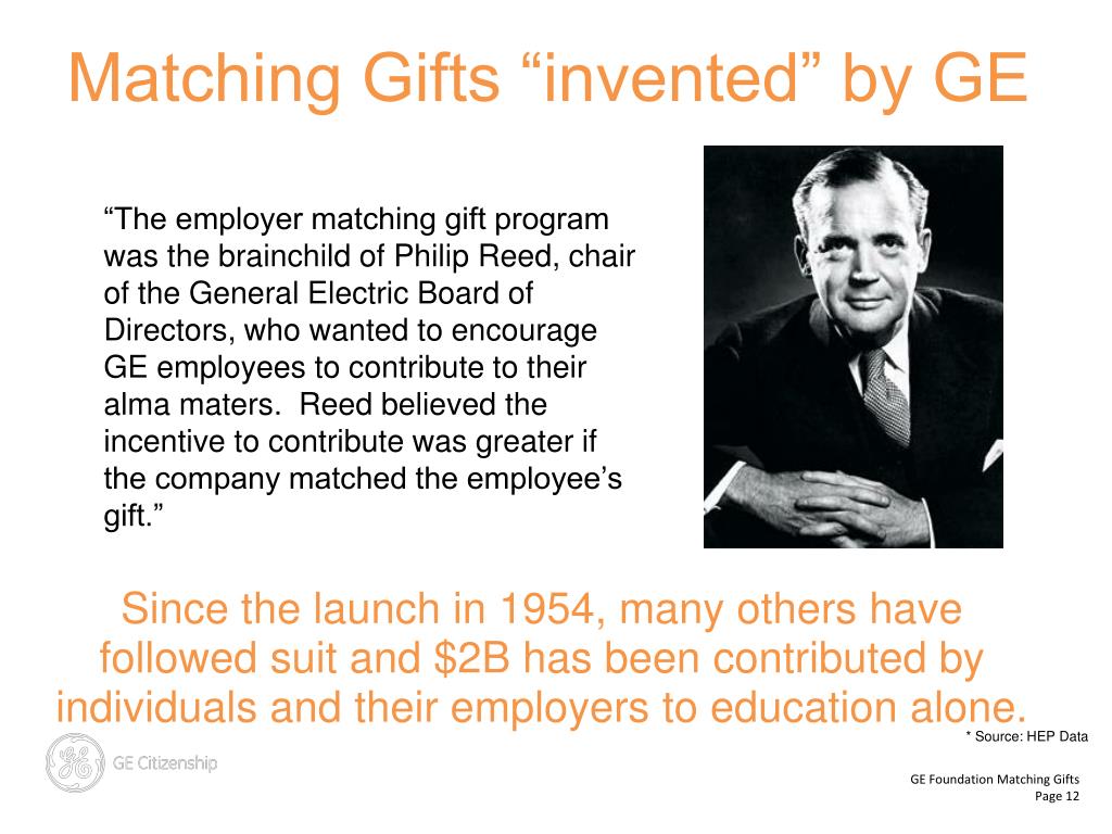 PPT GE Foundation Matching Gifts PowerPoint Presentation, free download ID3201586