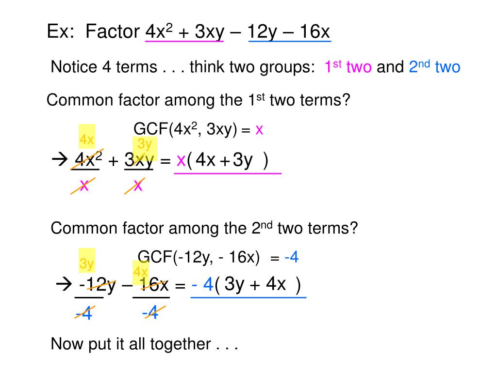 How To Factor With 4 Terms Ex Factor 2t2 5t 12 1 Is