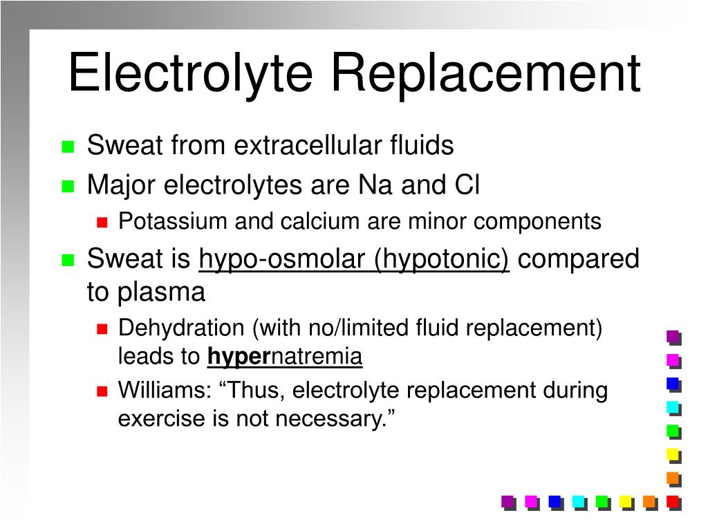PPT Fluid and Electrolyte Replacement in Athletes PowerPoint