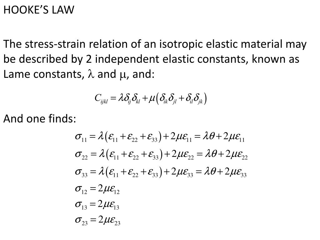 PPT Earthquake Seismology The stress tensor Equation of motion Hooke