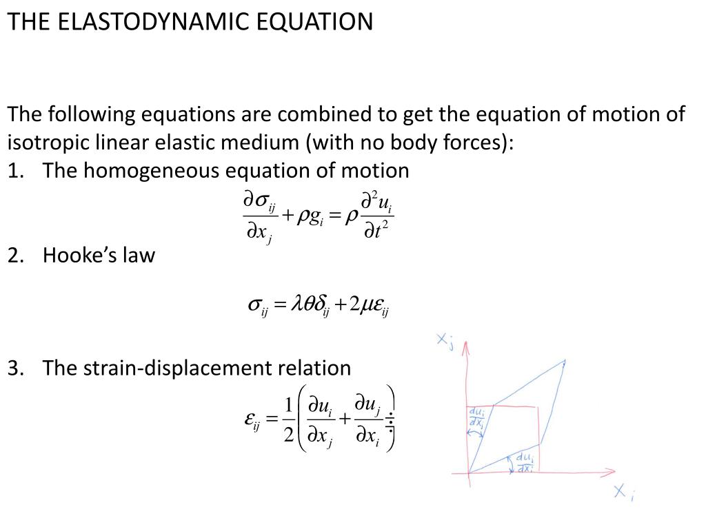 PPT Earthquake Seismology The stress tensor Equation of motion Hooke