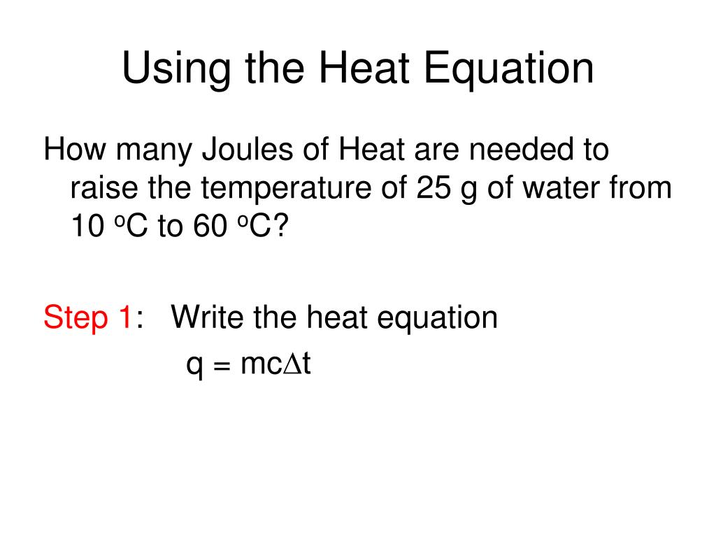 PPT HEAT EQUATION (in Table T) PowerPoint Presentation, free download