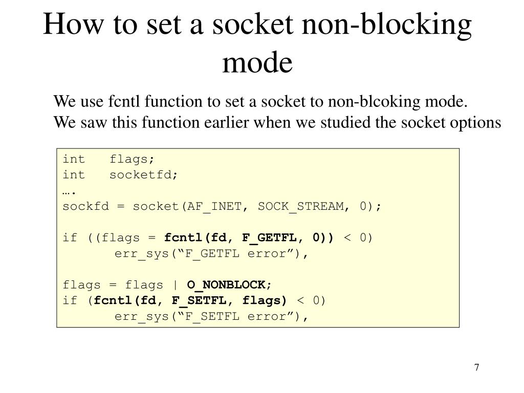 PPT Nonblocking I/O PowerPoint Presentation, free download ID3203622