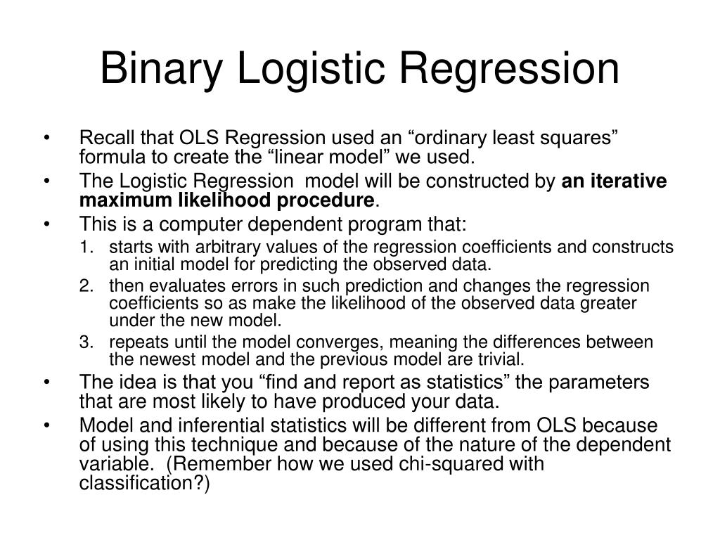 PPT Binary Logistic Regression PowerPoint Presentation, free download ID3206940