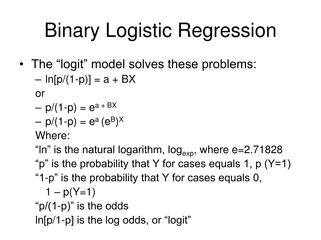 PPT Binary Logistic Regression PowerPoint Presentation, free download ID3206940