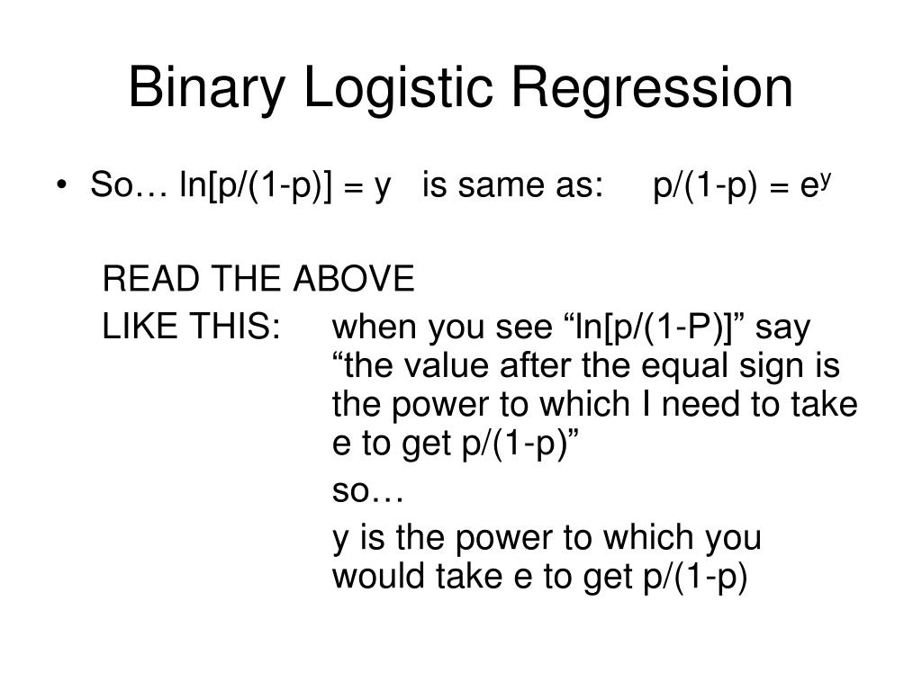 PPT Binary Logistic Regression PowerPoint Presentation, free download