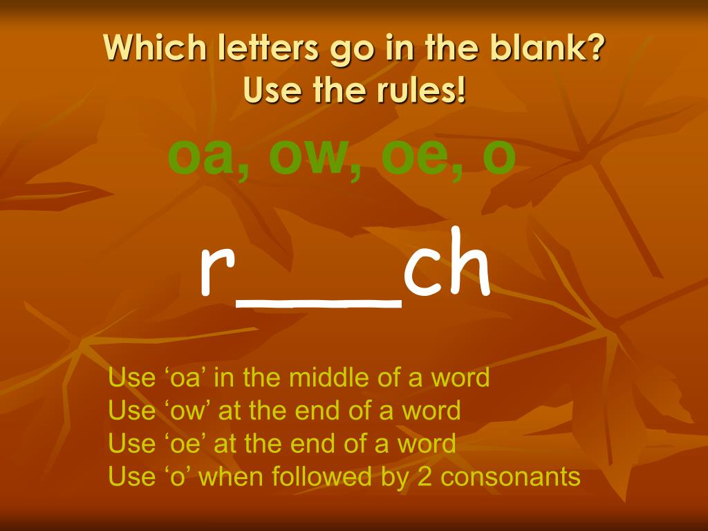 PPT Long O words PowerPoint Presentation, free download ID3209225